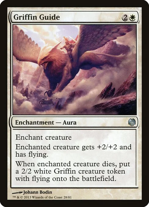 Griffin Guide, carta Magic di tipo Enchantment — Aura illustrata da Johann Bodin