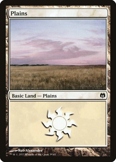 Plains, carta Magic di tipo Basic Land — Plains illustrata da Rob Alexander
