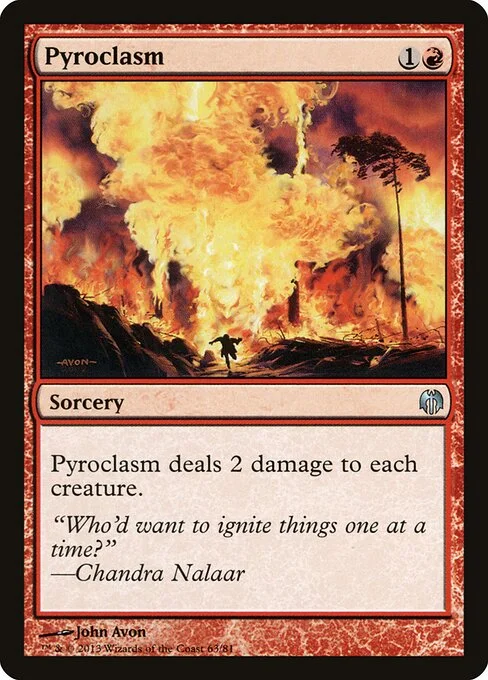 Pyroclasm, carta Magic di tipo Sorcery illustrata da John Avon