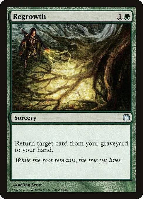 Regrowth, carta Magic di tipo Sorcery illustrata da Dan Murayama Scott