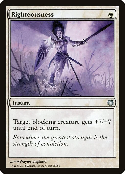 Righteousness, carta Magic di tipo Instant illustrata da Wayne England