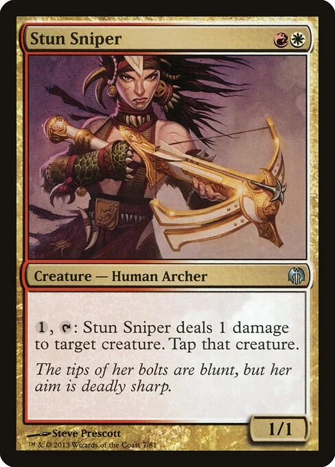 Stun Sniper, carta Magic di tipo Creature — Human Archer illustrata da Steve Prescott