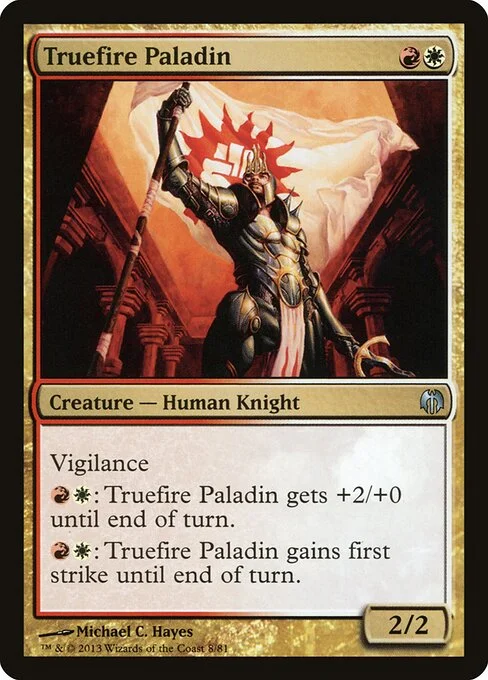 Truefire Paladin, carta Magic di tipo Creature — Human Knight illustrata da Michael C. Hayes