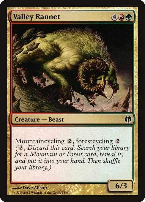 Valley Rannet, carta Magic di tipo Creature — Beast illustrata da Dave Allsop