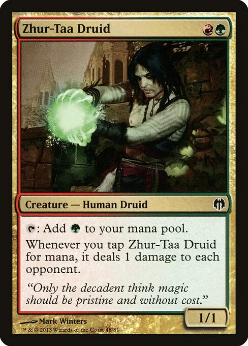 Zhur-Taa Druid, carta Magic di tipo Creature — Human Druid illustrata da Mark Winters
