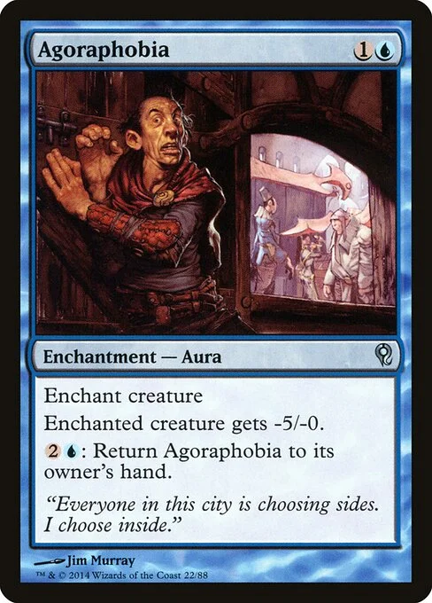 Agoraphobia, carta Magic di tipo Enchantment — Aura illustrata da Jim Murray