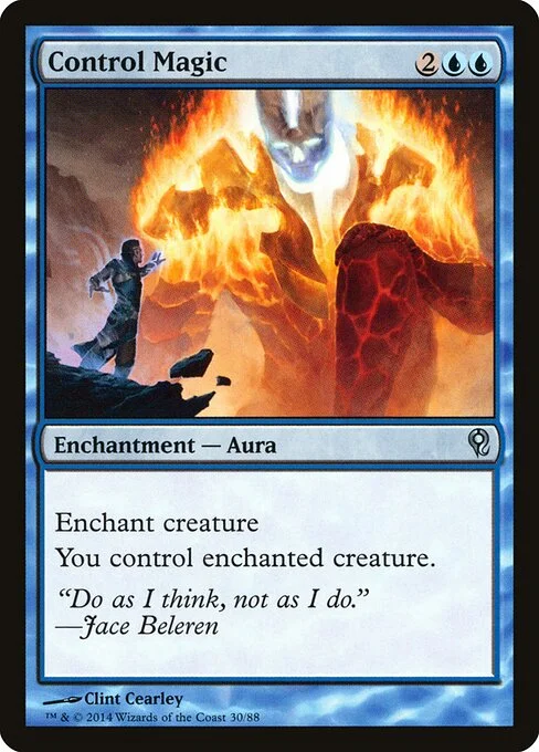 Control Magic, carta Magic di tipo Enchantment — Aura illustrata da Clint Cearley