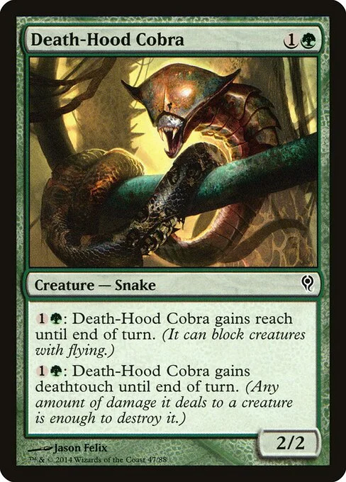 Death-Hood Cobra, carta Magic di tipo Creature — Phyrexian Snake illustrata da Jason Felix