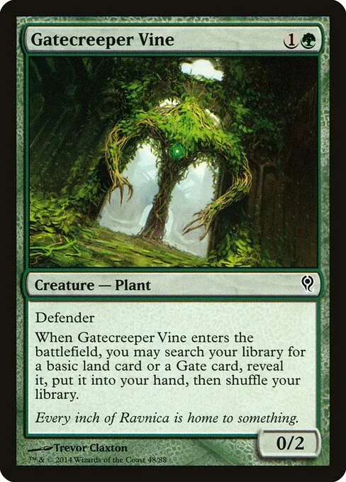 Gatecreeper Vine, carta Magic di tipo Creature — Plant illustrata da Trevor Claxton