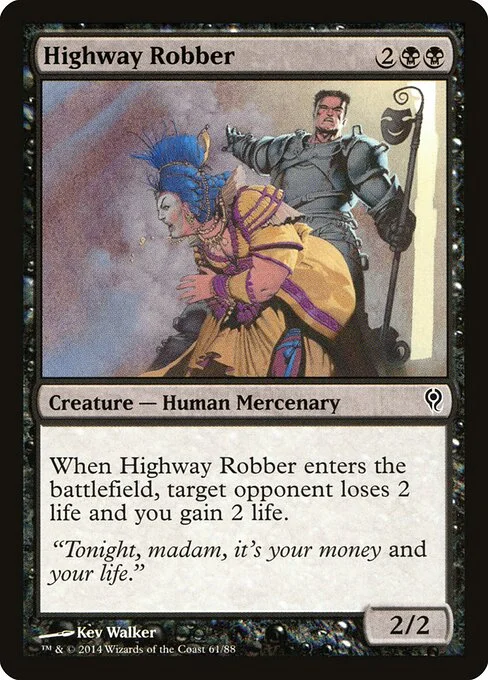 Highway Robber, carta Magic di tipo Creature — Human Mercenary illustrata da Kev Walker