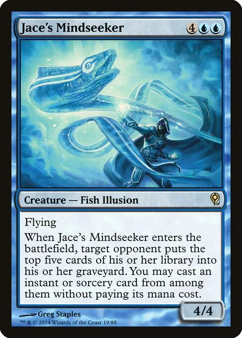 Jace's Mindseeker, carta Magic di tipo Creature — Fish Illusion illustrata da Greg Staples