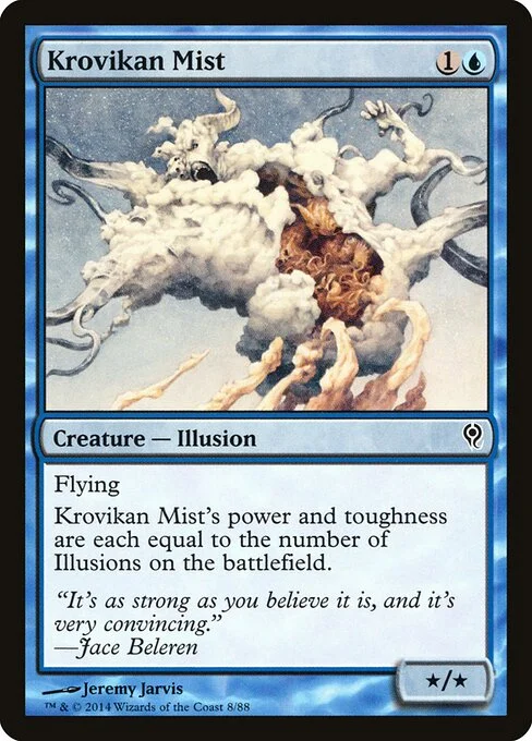Krovikan Mist, carta Magic di tipo Creature — Illusion illustrata da Jeremy Jarvis