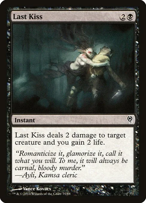 Last Kiss, carta Magic di tipo Instant illustrata da Vance Kovacs