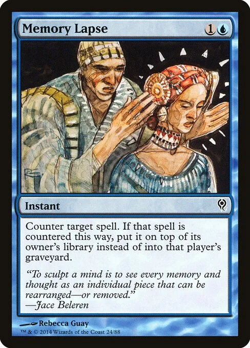 Memory Lapse, carta Magic di tipo Instant illustrata da Rebecca Guay