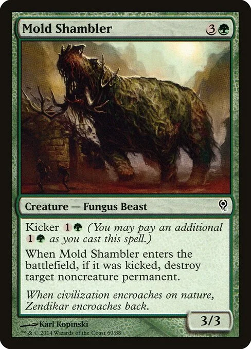Mold Shambler, carta Magic di tipo Creature — Fungus Beast illustrata da Karl Kopinski