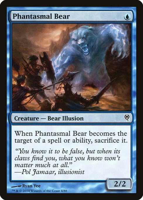 Phantasmal Bear, carta Magic di tipo Creature — Bear Illusion illustrata da Ryan Yee