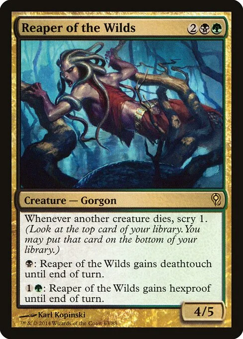 Reaper of the Wilds, carta Magic di tipo Creature — Gorgon illustrata da Karl Kopinski