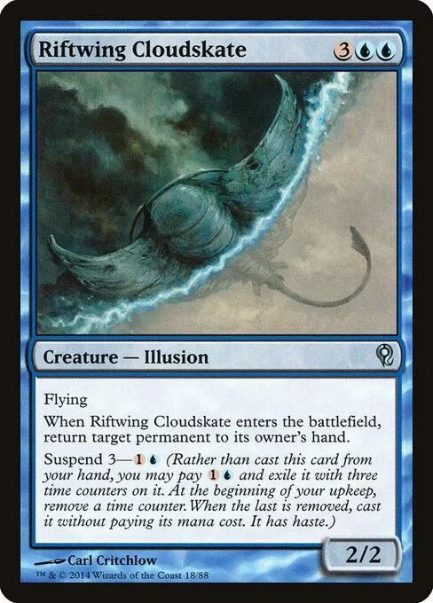 Riftwing Cloudskate, carta Magic di tipo Creature — Illusion illustrata da Carl Critchlow