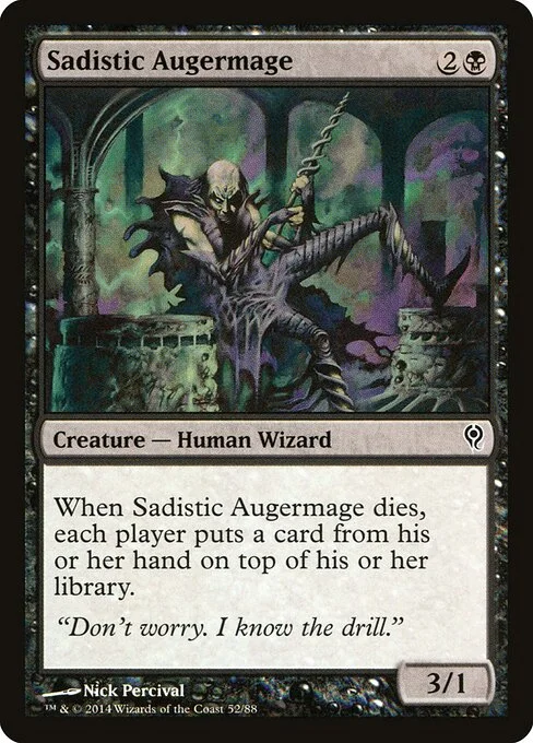 Sadistic Augermage, carta Magic di tipo Creature — Human Wizard illustrata da Nick Percival