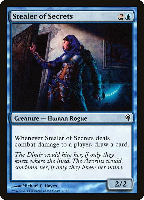 Stealer of Secrets, carta Magic di tipo Creature — Human Rogue illustrata da Michael C. Hayes