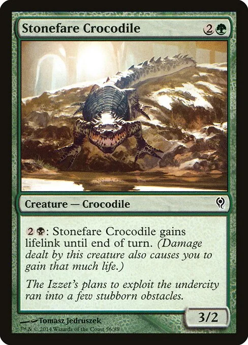 Stonefare Crocodile, carta Magic di tipo Creature — Crocodile illustrata da Tomasz Jedruszek