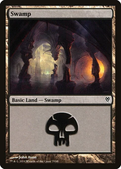 Swamp, carta Magic di tipo Basic Land — Swamp illustrata da John Avon