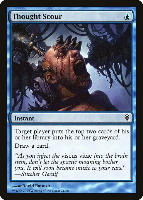 Thought Scour, carta Magic di tipo Instant illustrata da David Rapoza