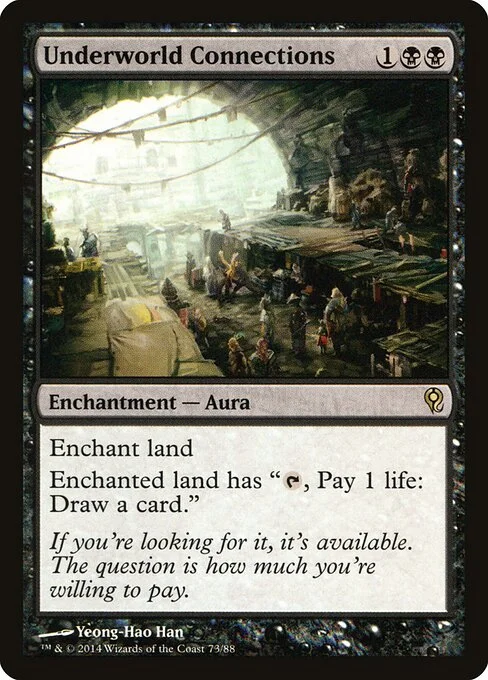 Underworld Connections, carta Magic di tipo Enchantment — Aura illustrata da Yeong-Hao Han