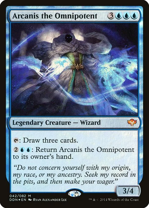 Arcanis the Omnipotent, carta Magic di tipo Legendary Creature — Wizard illustrata da Ryan Alexander Lee