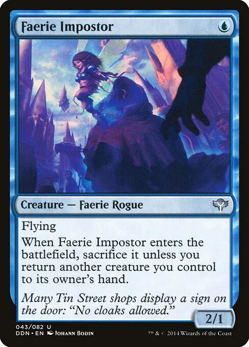 Faerie Impostor, carta Magic di tipo Creature — Faerie Rogue illustrata da Johann Bodin