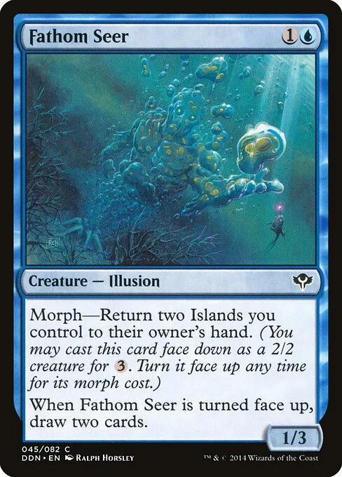 Fathom Seer, carta Magic di tipo Creature — Illusion illustrata da Ralph Horsley