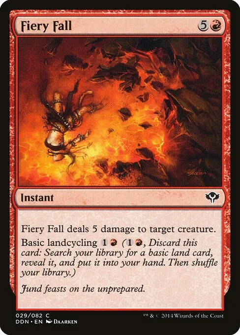 Fiery Fall, carta Magic di tipo Instant illustrata da Daarken