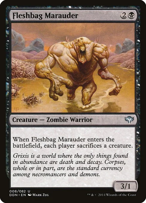 Fleshbag Marauder, carta Magic di tipo Creature — Zombie Warrior illustrata da Mark Zug
