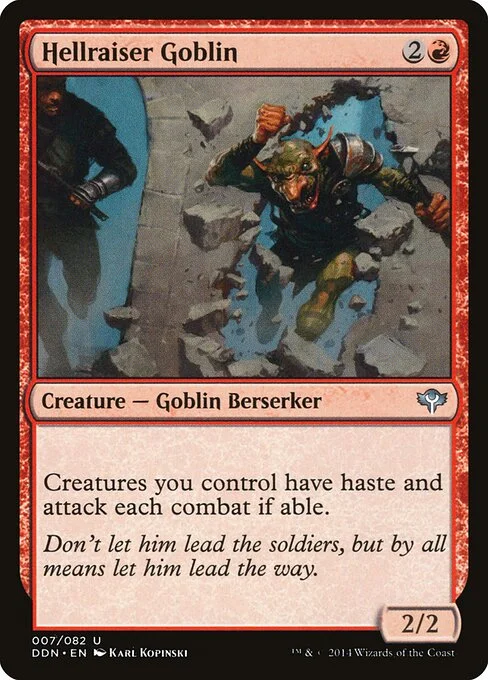 Hellraiser Goblin, carta Magic di tipo Creature — Goblin Berserker illustrata da Karl Kopinski