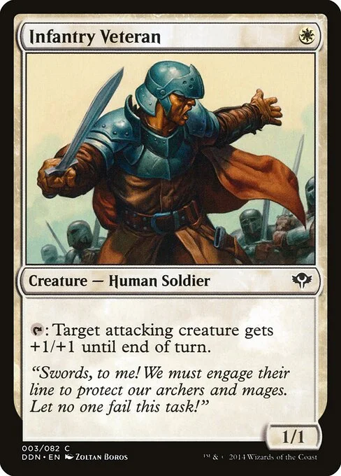 Infantry Veteran, carta Magic di tipo Creature — Human Soldier illustrata da Zoltan Boros