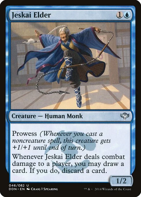 Jeskai Elder, carta Magic di tipo Creature — Human Monk illustrata da Craig J Spearing