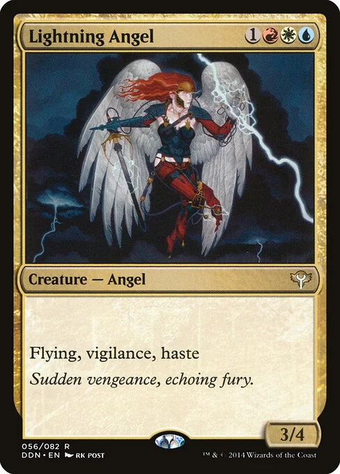Lightning Angel, carta Magic di tipo Creature — Angel illustrata da rk post