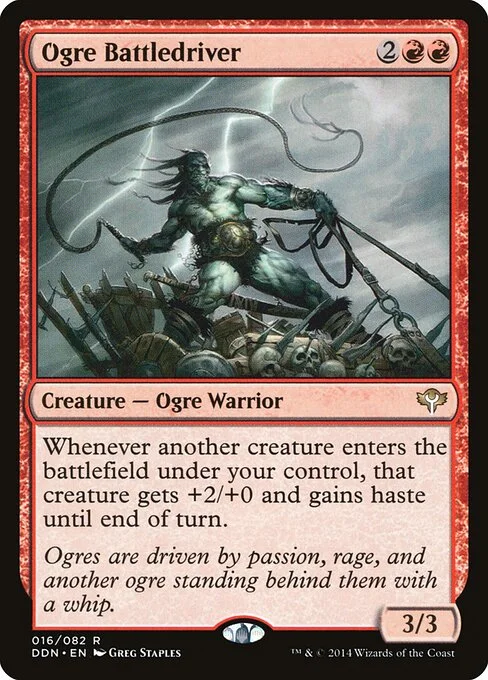 Ogre Battledriver, carta Magic di tipo Creature — Ogre Warrior illustrata da Greg Staples