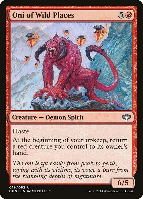 Oni of Wild Places, carta Magic di tipo Creature — Demon Spirit illustrata da Mark Tedin