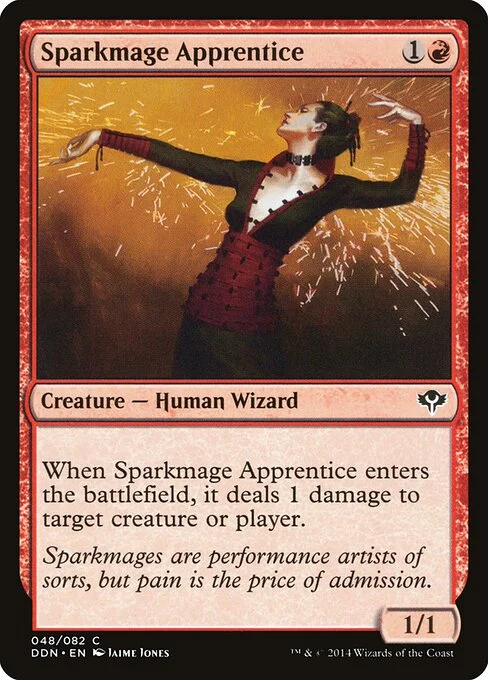 Sparkmage Apprentice, carta Magic di tipo Creature — Human Wizard illustrata da Jaime Jones
