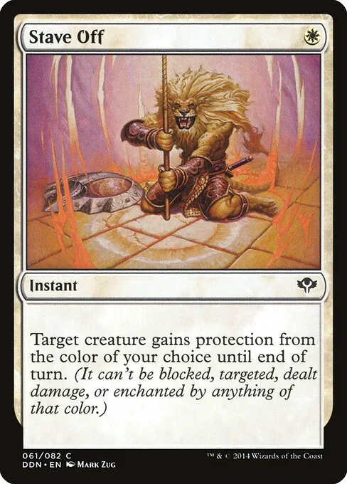 Stave Off, carta Magic di tipo Instant illustrata da Mark Zug