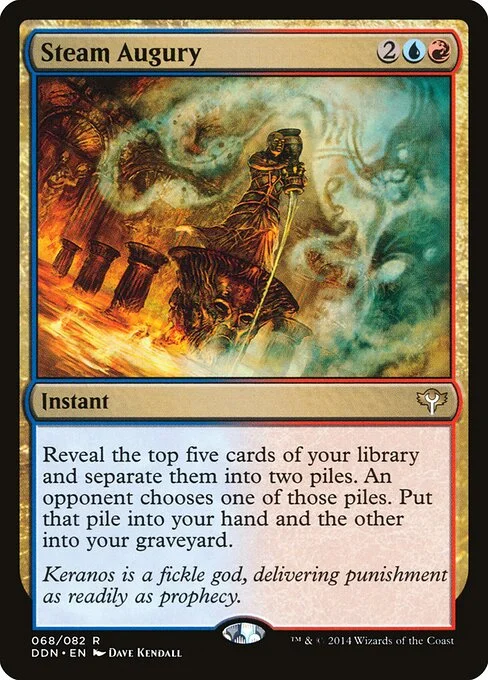Steam Augury, carta Magic di tipo Instant illustrata da Dave Kendall