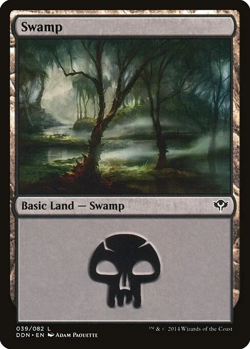 Swamp, carta Magic di tipo Basic Land — Swamp illustrata da Adam Paquette
