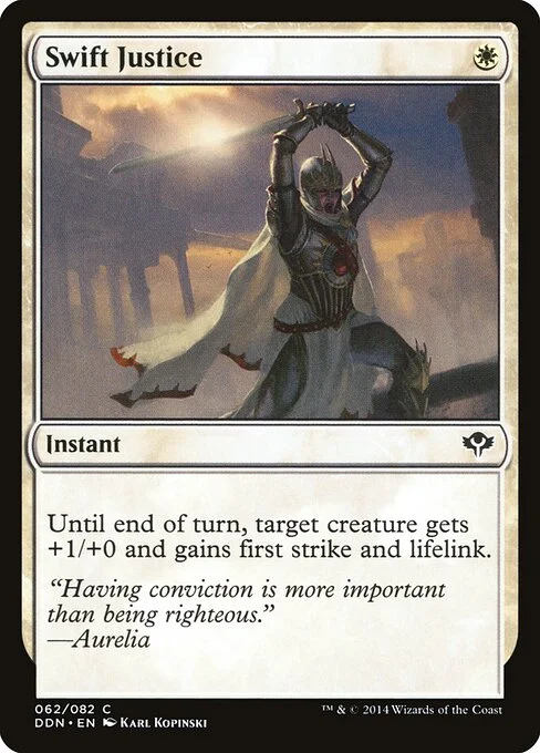Swift Justice, carta Magic di tipo Instant illustrata da Karl Kopinski