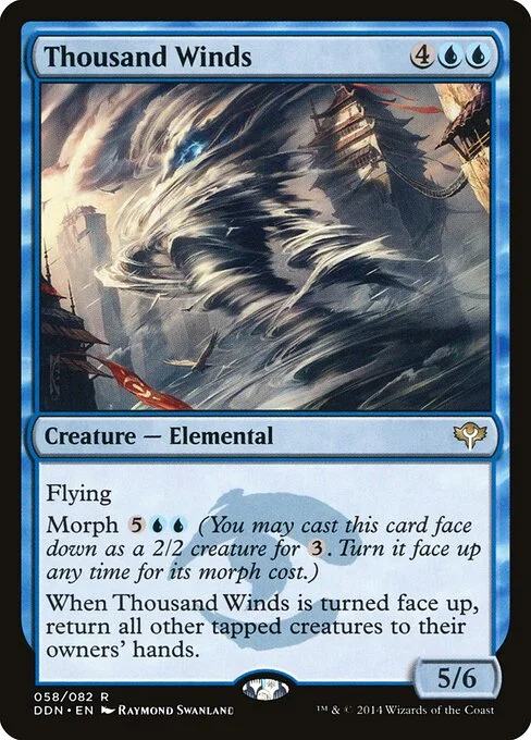 Thousand Winds, carta Magic di tipo Creature — Elemental illustrata da Raymond Swanland