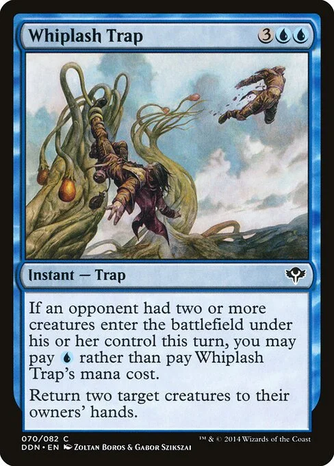 Whiplash Trap, carta Magic di tipo Instant — Trap illustrata da Zoltan Boros & Gabor Szikszai