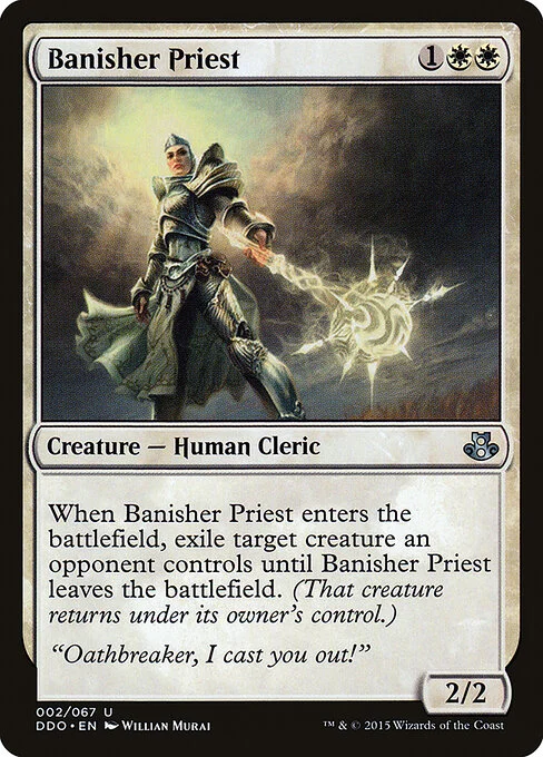 Banisher Priest, carta Magic di tipo Creature — Human Cleric illustrata da Willian Murai