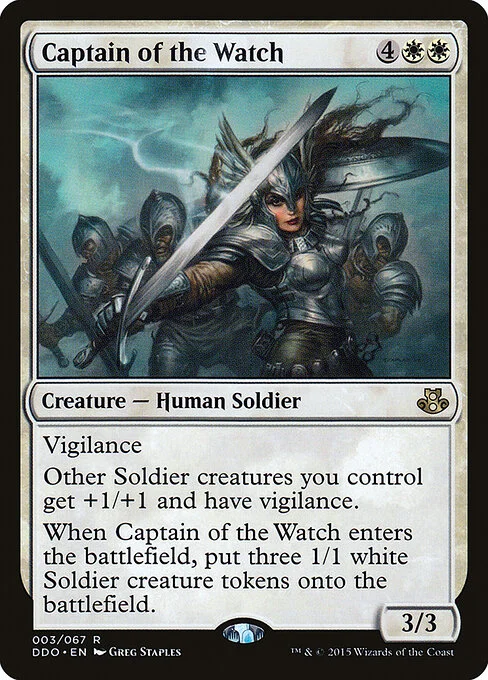 Captain of the Watch, carta Magic di tipo Creature — Human Soldier illustrata da Greg Staples