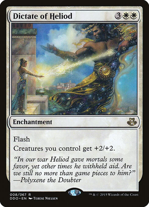 Dictate of Heliod, carta Magic di tipo Enchantment illustrata da Terese Nielsen