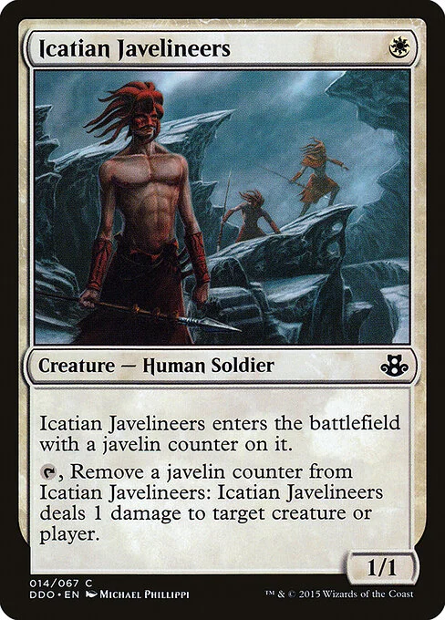 Icatian Javelineers, carta Magic di tipo Creature — Human Soldier illustrata da Michael Phillippi